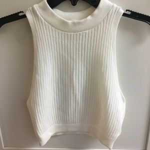 🏝SALE! White Cropped Sweater: NWOT